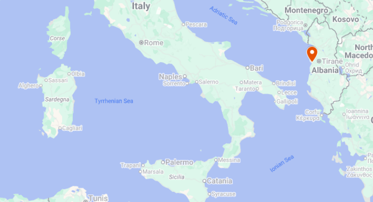 Beach Camp Albania Map