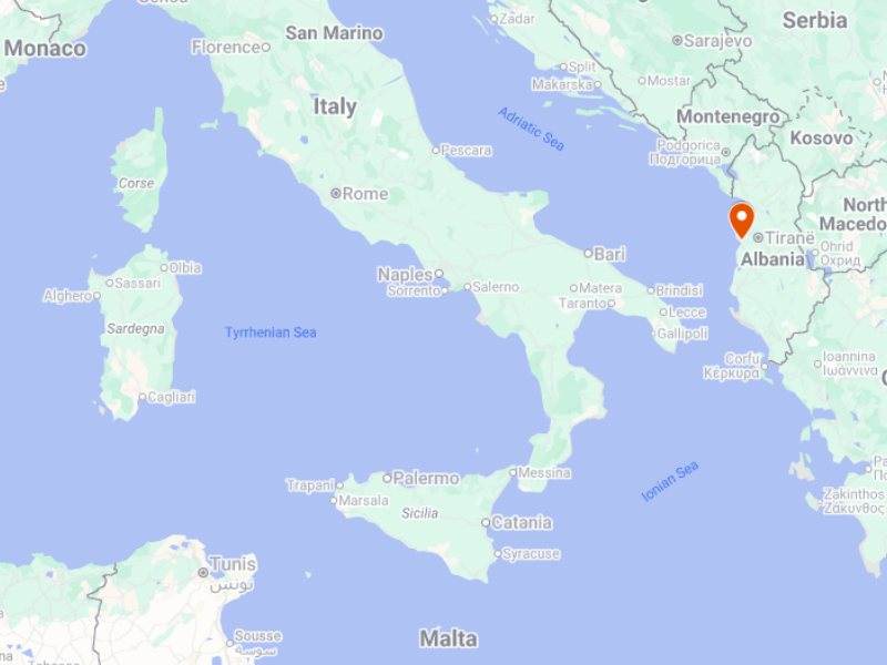 Beach Volleyball Camp Albania Map