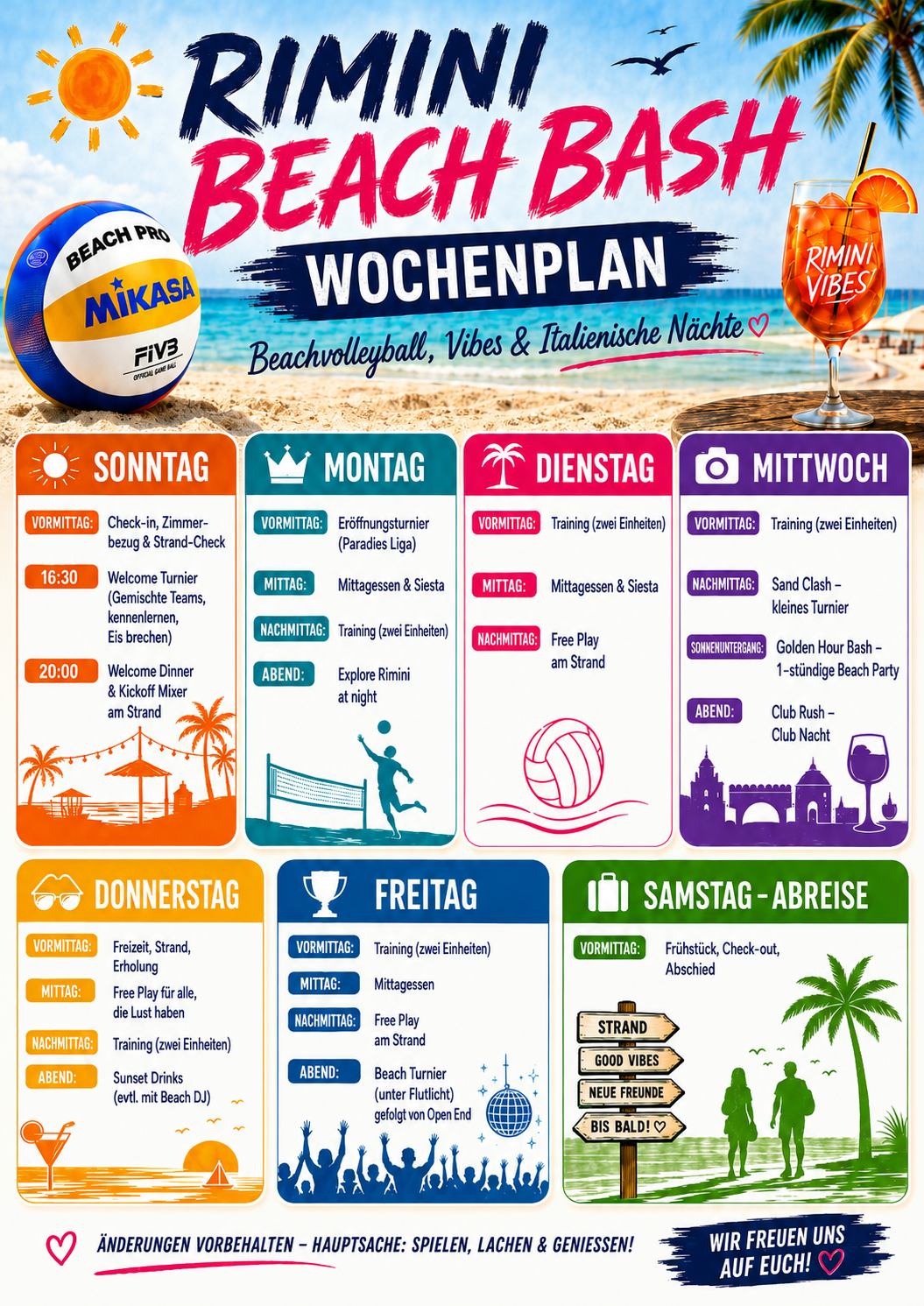 Beispielwoche Rimini Beach Bash